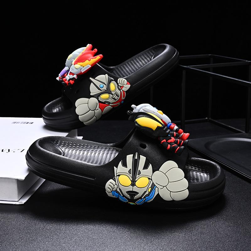 Comfortable And Versatile Boys Cartoon Slippers With Nonslip Eva Sole Ideal For Home And Casual Summer Outings