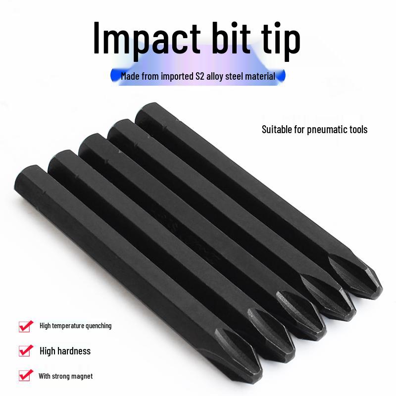 Phillips Impact Driver & Screwdriver Bits – Magnetic, Wear-Resistant Chrome Vanadium Alloy Steel