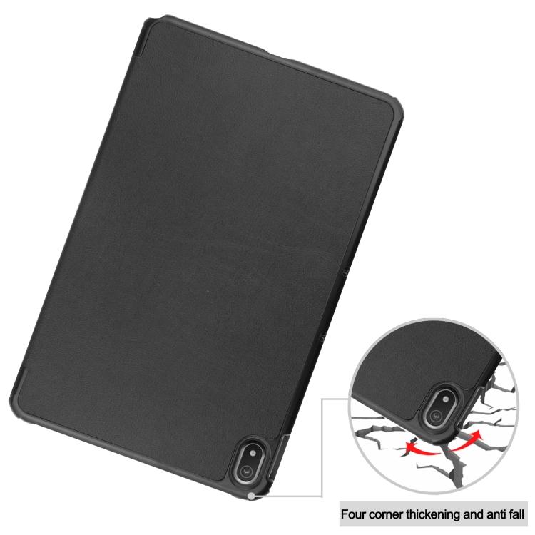 Voor Nokia T20 Drievoudige Houder Custer Textuur Lederen Tablet Hoes