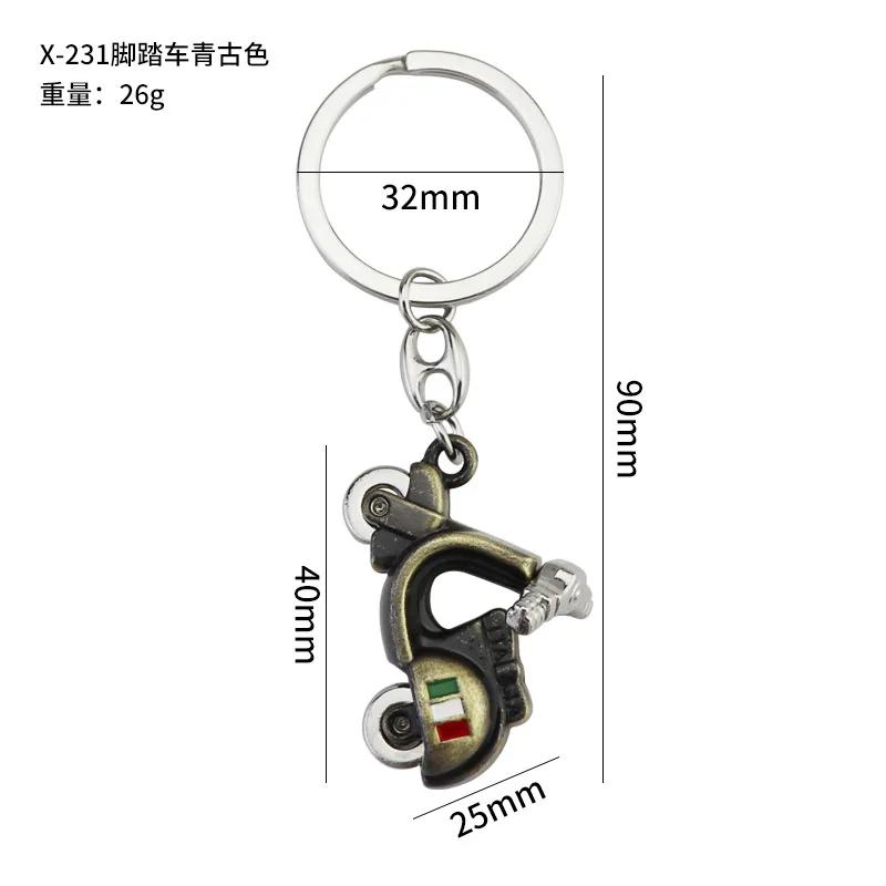 Creative Moto 3D Simulation Keyring Pendant Motorcycle Hobby Metal Stainless Steel Keychain Backpack Pendant Key Ring Chain Gift