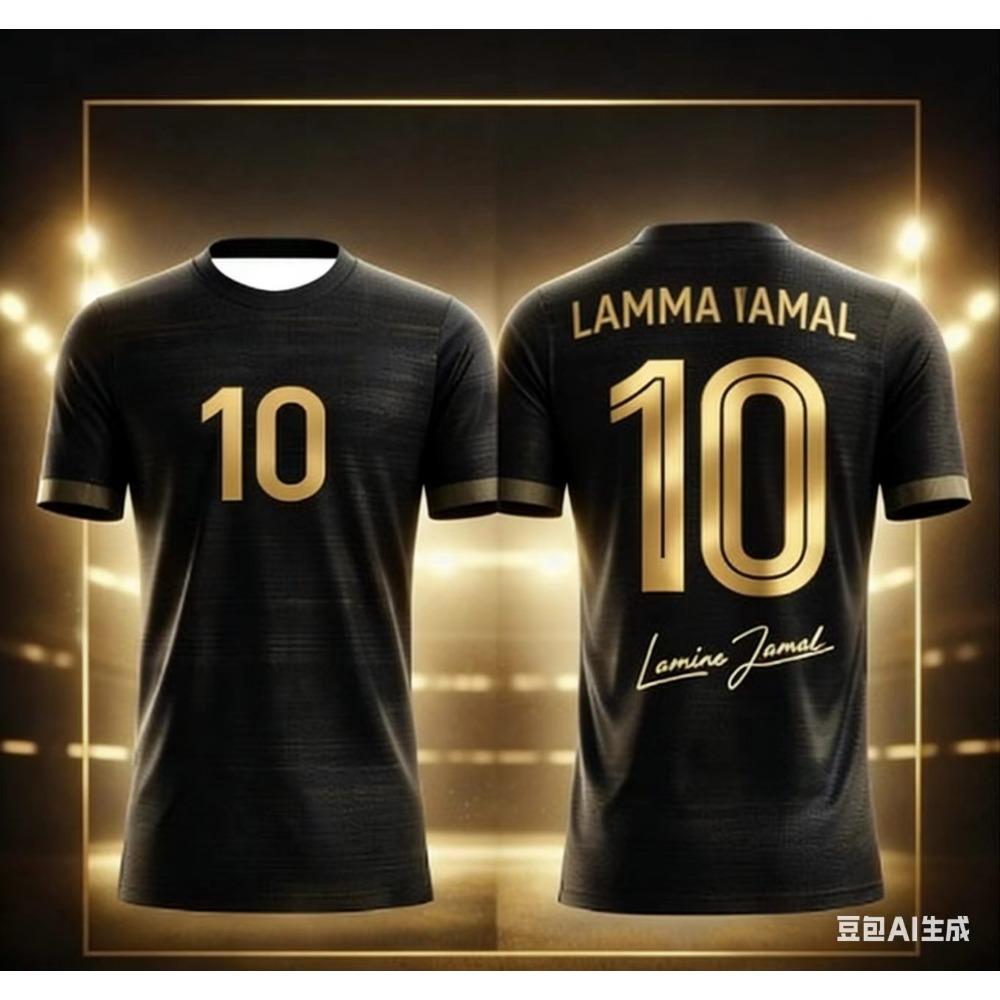2026 Nuova Maglia da Calcio Stampata 3D per Tifosi Lamine Yamal T-shirt Sportiva Traspirante Asciugatura Rapida per l'Estate all'Aperto