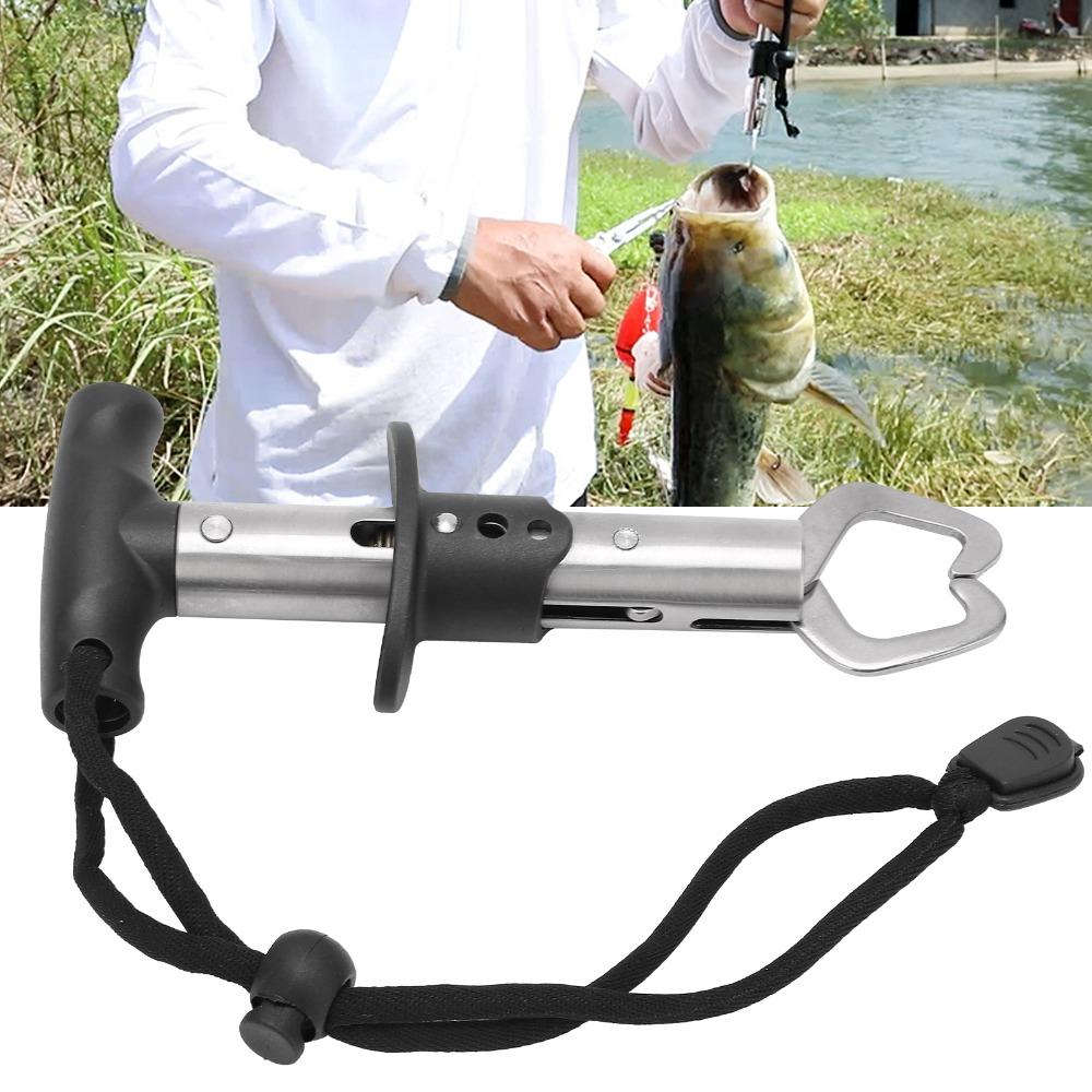 2PCS Heavy-Duty Fish Grip Stainless Steel Fish Clamp Portable Fishing Gripper Saltwater Use