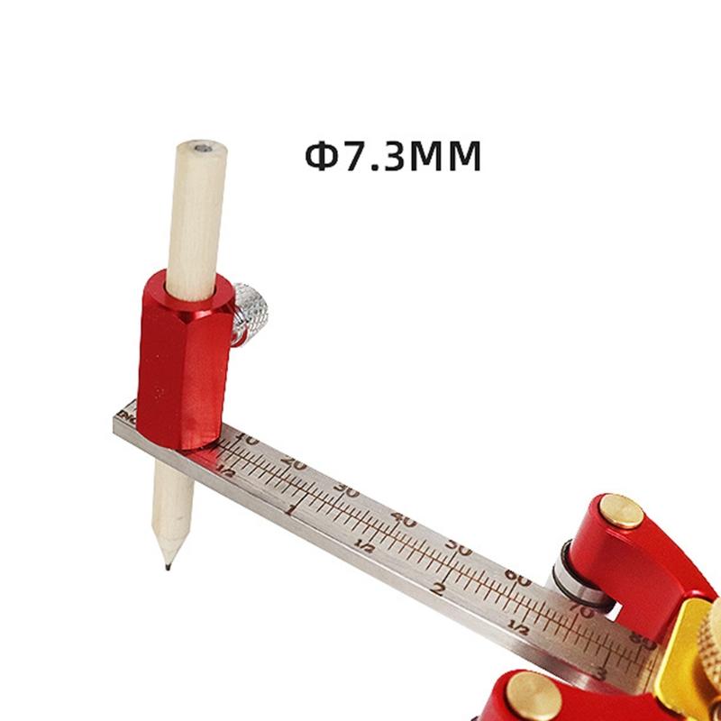 0-200mm Holzritzer mit Laserskala Metrisch/Zoll Anreißwerkzeuge Aluminiumlegierung Zeichenwerkzeug Holzbearbeitung DIY Werkzeug 3 in 1