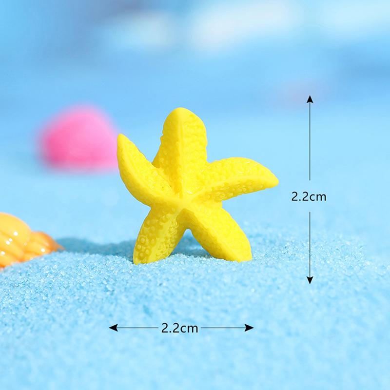 Mini Colorful Five-Pointed Starfish Sea Star Resin Fish Tank Starfish Ornaments