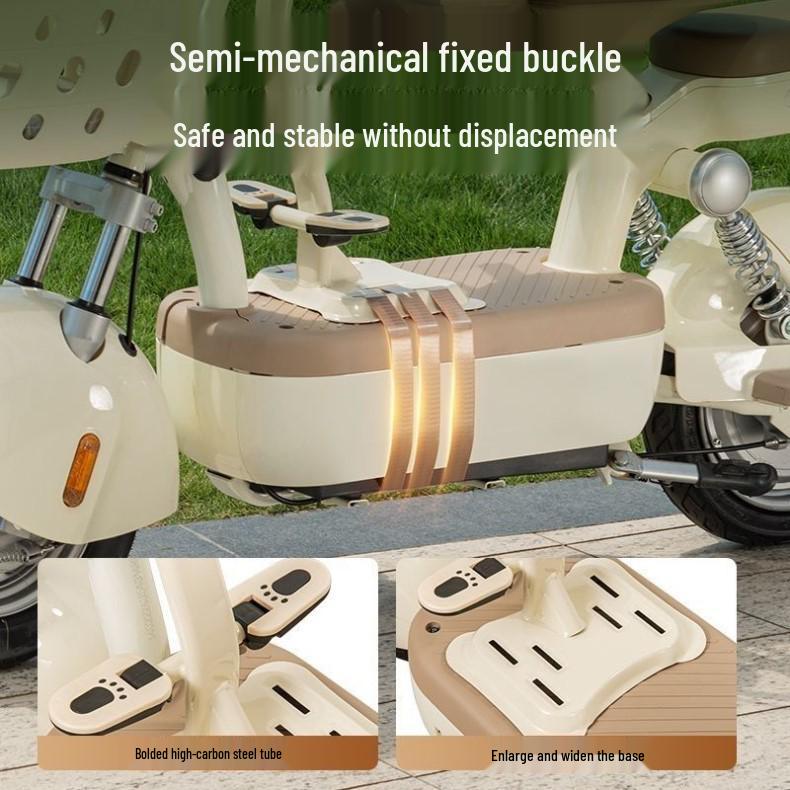 Universal Front-Mounted Electric Bicycle Safety Seat for Children – Foldable Design