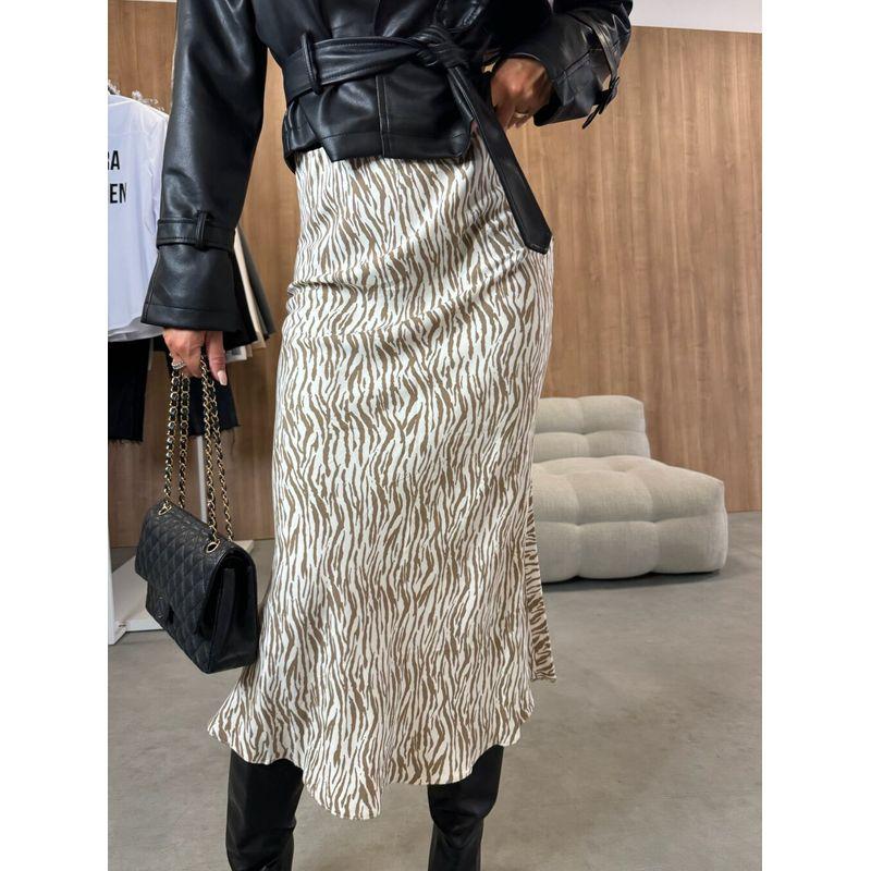 

Западный стиль Новая мода Леопардовый принт Юбка с принтом Высокая талия Средняя длина Юбка-карандаш Принт Юбка миди Khakis L