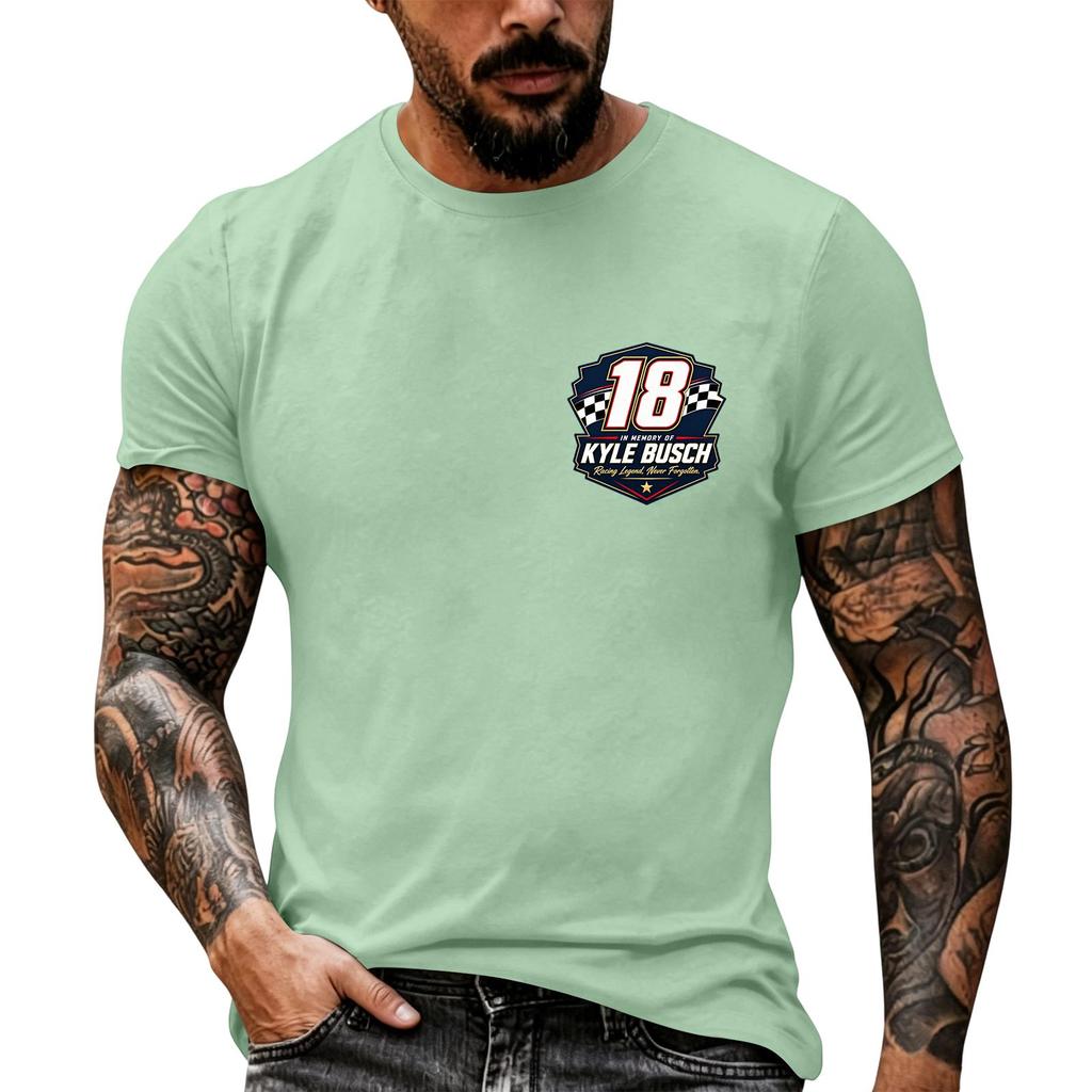 Men's Short Sleeve Graphic T Shirt Racing Inspired Casual Top Vintage Style Motorsport Enthusiast Tee Comfortable Fit