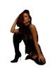 European & American Patent Leather Mesh Hollow-Out Sexy Lingerie Bodysuit Set
