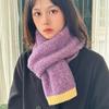 Luochi Wool Blend Scarf: Simple, Versatile Neck Warmer for Autumn/Winter Students & Couples.