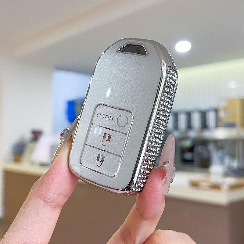 Premium Women's Car Key Case for Honda Accord, Civic, CR-V, Fit, Odyssey, Vezel, Lingpai, and XR-V