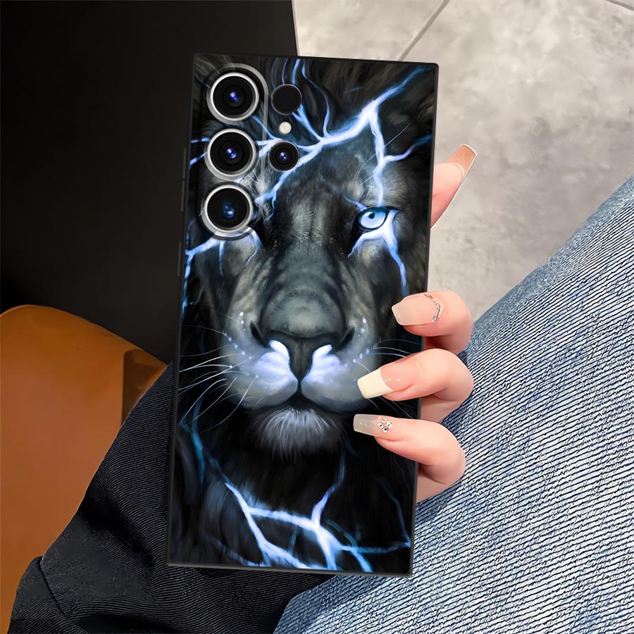

Крутой Чехол для Телефона с Рисунком Льва и Собаки для Samsung Galaxy S26 Ultra S25 Plus S24 S21 FE S23 Note 20 8 9 10 S10 S9 S20 Ultra Galaxy S20 Ultra