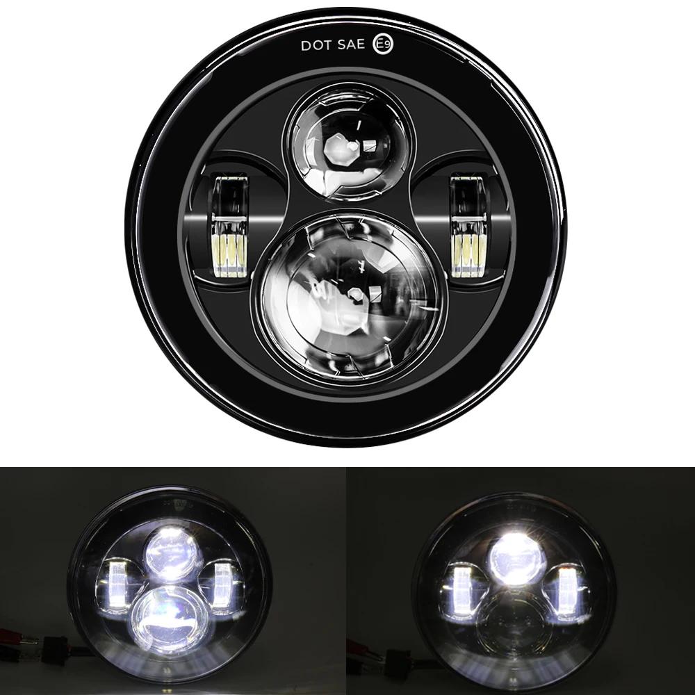 

Номер E Маркировки Одобрено DOT 7 Дюймовая Светодиодная Фара Мотоцикла Сборки Ламп Ближнего/Дальнего Света Прожектор