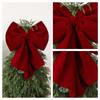 1 stuks Rode Kerststrikken Buiten Decoraties Grote Kerstboom Topper Strik voor Kerst Huis Voordeur Decor