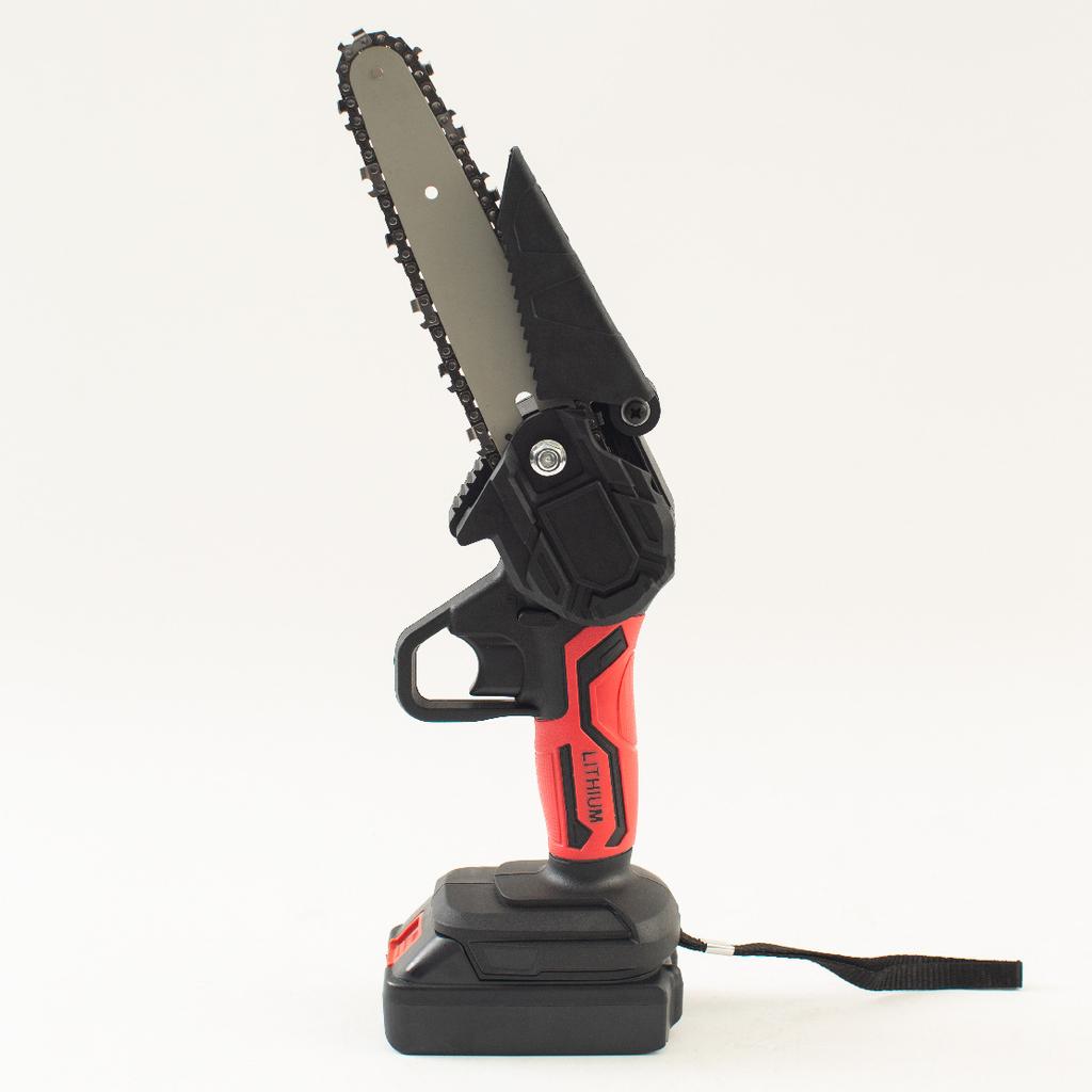6” Mini Electric Chain Saw Pruning Chainsaw Woodworking Pruning Saw Garden Tool Wood Cutter With 2 Battery