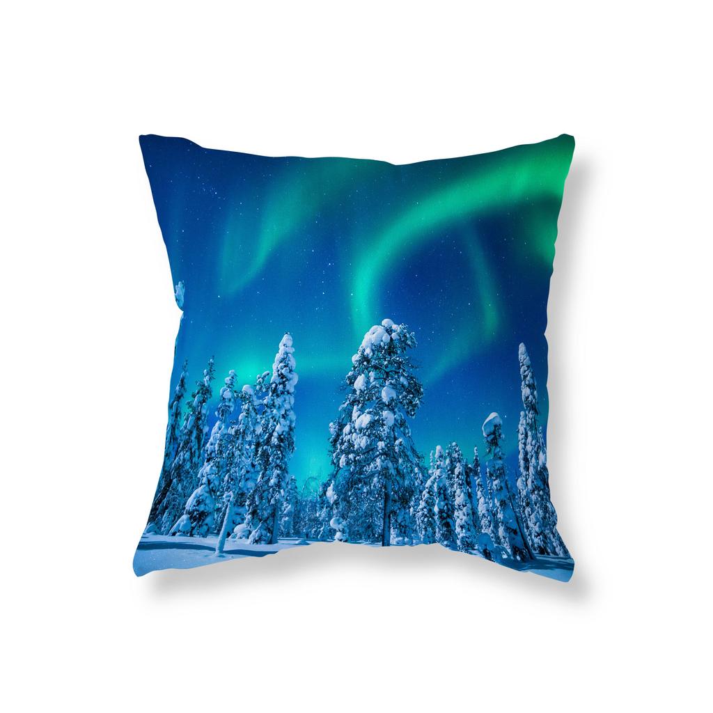Aurora Star Landscape Pillow Cover Sofa Car Decorative Pillow Cover Chair Cushion Cover Room Aesthetics Home Decor 45x45cm