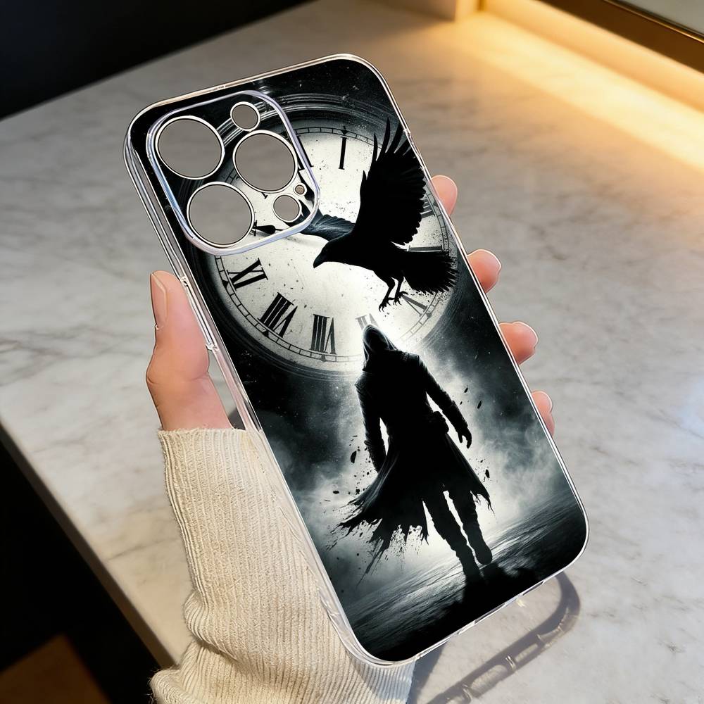 T-THE CROWS T-Thriller Phone Case Transparent Silicone Soft For iPhone 17 16 15 14 13 12 11 Mini Pro Max Plus