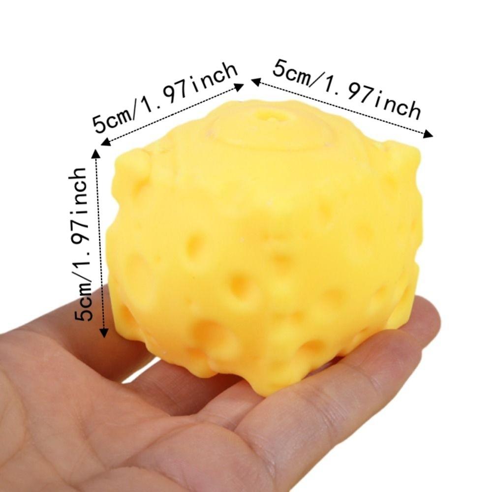 Super Soft Cheese Squishy Toy 5cm Slow Rebound Fidget Toy Cheese Stress Ball Home Decoration