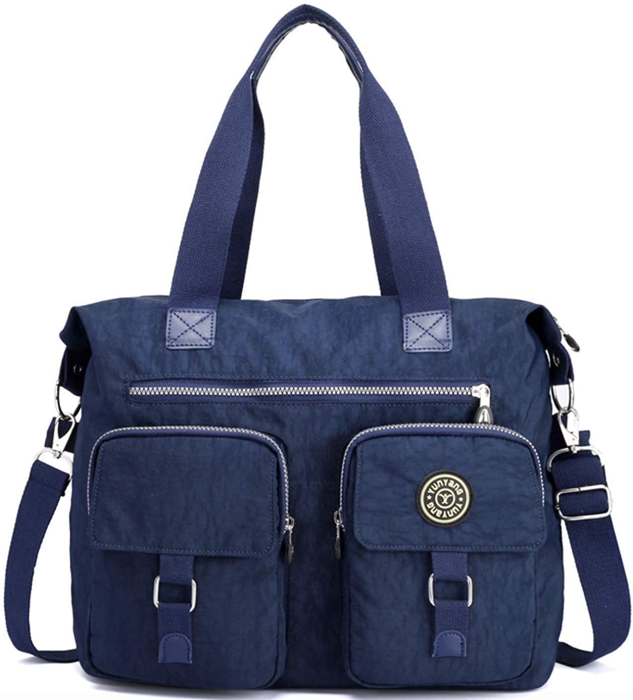 

большая плечевая нейлоновая сумка-тоут плечевая плечевая диагональная тренировочная тактическая папка красочная милая формата А4 карман для обуви внешний карман популярная плечевая 3-сторонняя темно-синяя