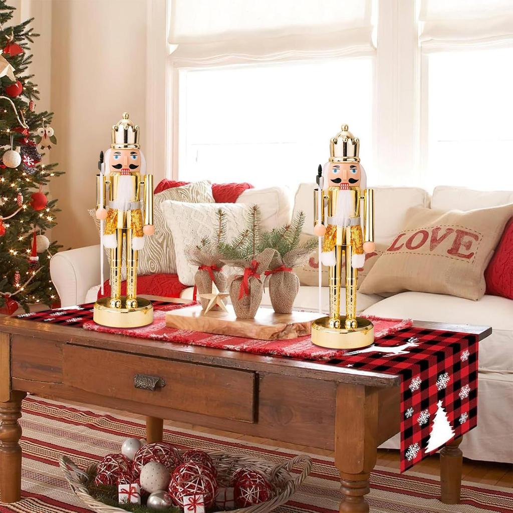 Nutcracker Christmas Decor Wood Christmas Decorations Nutcracker Holiday Party Supplies for Dormitory School Offices Apartment