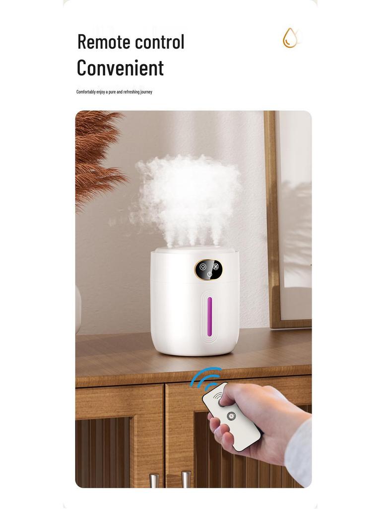 Ultraviolet Antibacterial Rechargeable Humidifier: Silent, Large-Mist, Ideal for Bedrooms & Safe for Pregnant Women & Babies.