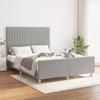 VidaXL Bed Frames with Headboard Light Grey 140x190 Cm Fabric 3125211