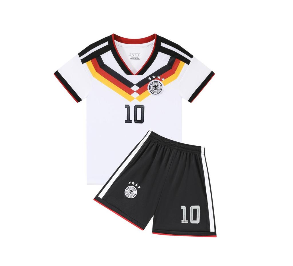 Germany National Team Football Jersey Set, Home White, No. 10, for Kids & Adults (Size 14-3XL)