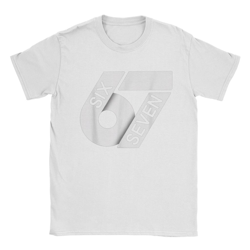 Six Seven 6 7 Meme T-Shirts Men Gen-Alpha Slang Vintage Pure Cotton Tees O Neck Short Sleeve T Shirts Big Size Clothes