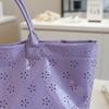 Transparent Clear Tote Waterproof Large Capacity PVC Handbag Lightweight Bag for Moms,
