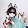 Fox Ears & Tail Cosplay Set - Halloween Beast Yokai Headband & Plush Accessory