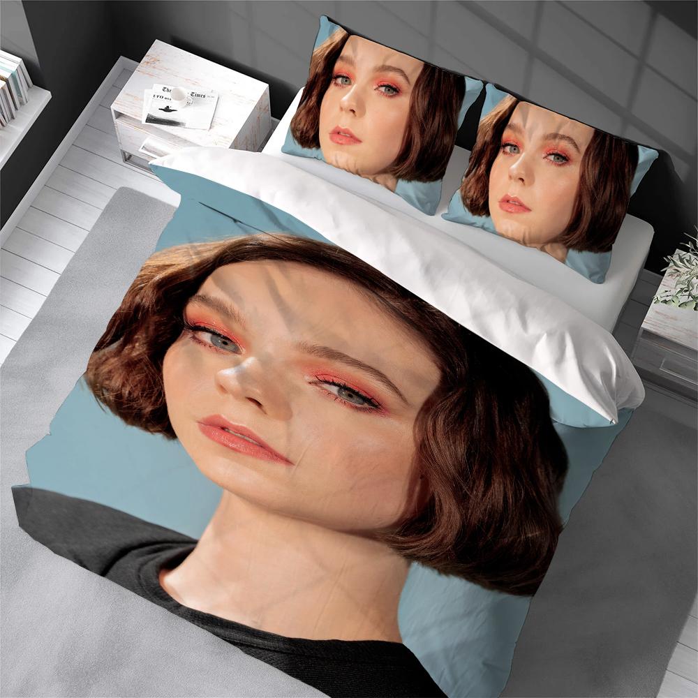 Emma M-Myers American Actress Duvet Cover Set Home Style Bedding Soft Laundry Cotton Bed 3 Piece Set Student Dormitory Gift