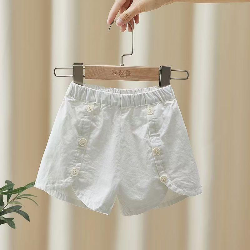Girls' Shorts for Summer Thin Solid Color Versatile Baby Girls' Summer Outerwear Pants