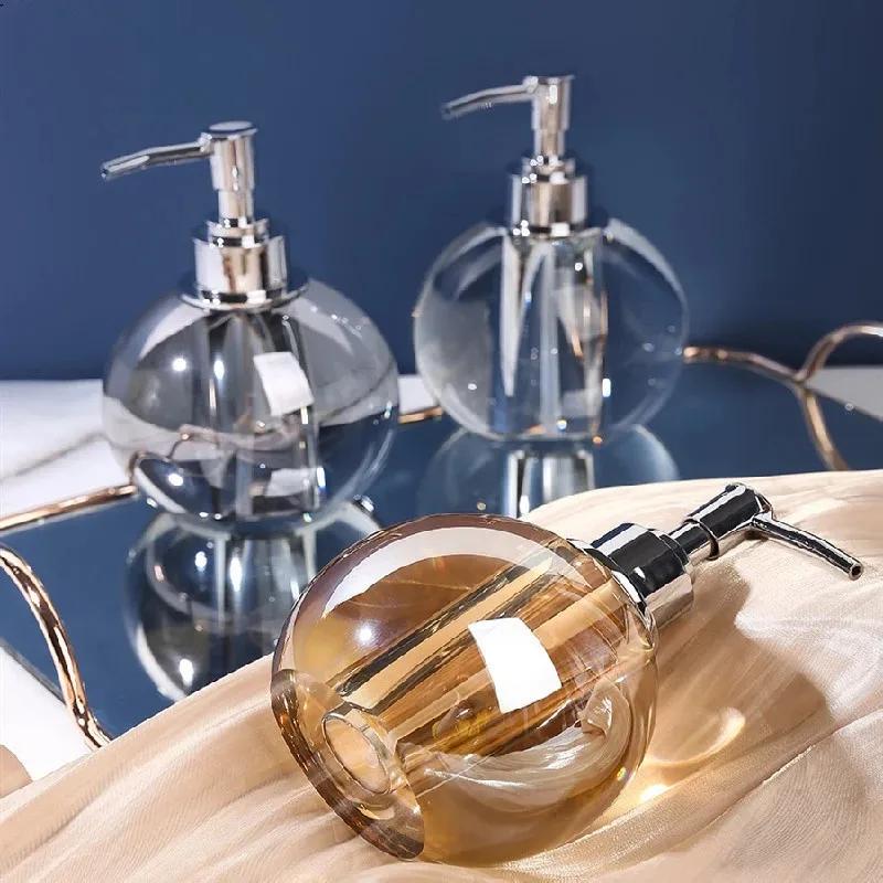 1pc Nordic Portable Crystal Home Hotel Bathroom Decor Ornaments Soap Dish Lotion Bottle Mouth Cup Decorations Crafts