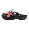 Crocs Classic Clog EVA Plaid Cute Beya Beach Cartoon Hand-drawn Graffiti Niche Versatile Campus Style Hole Shoes Unisex Black
