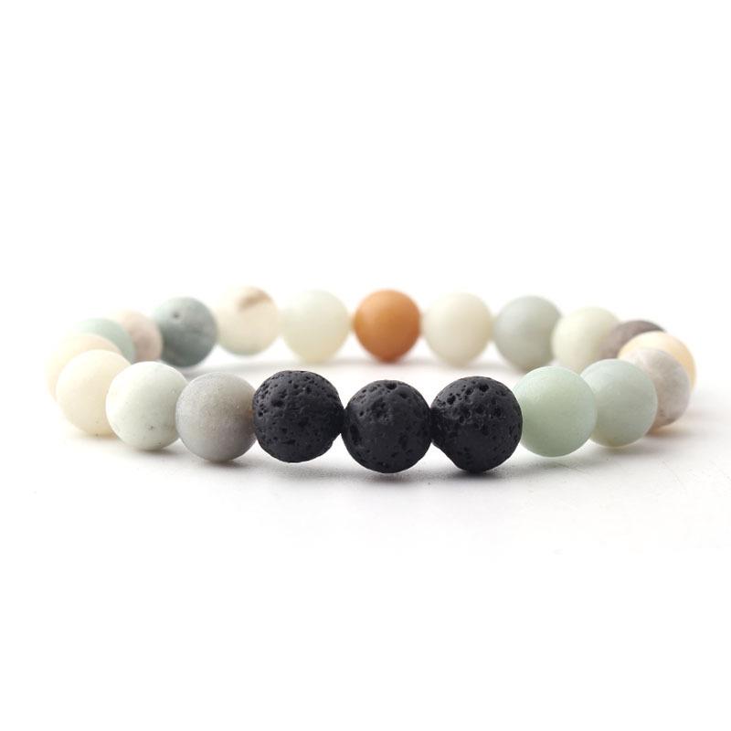 European American Cross-Border Yoga Bracelet: Volcanic Stone, Sea Wave, Starfish, Lotus Pendant