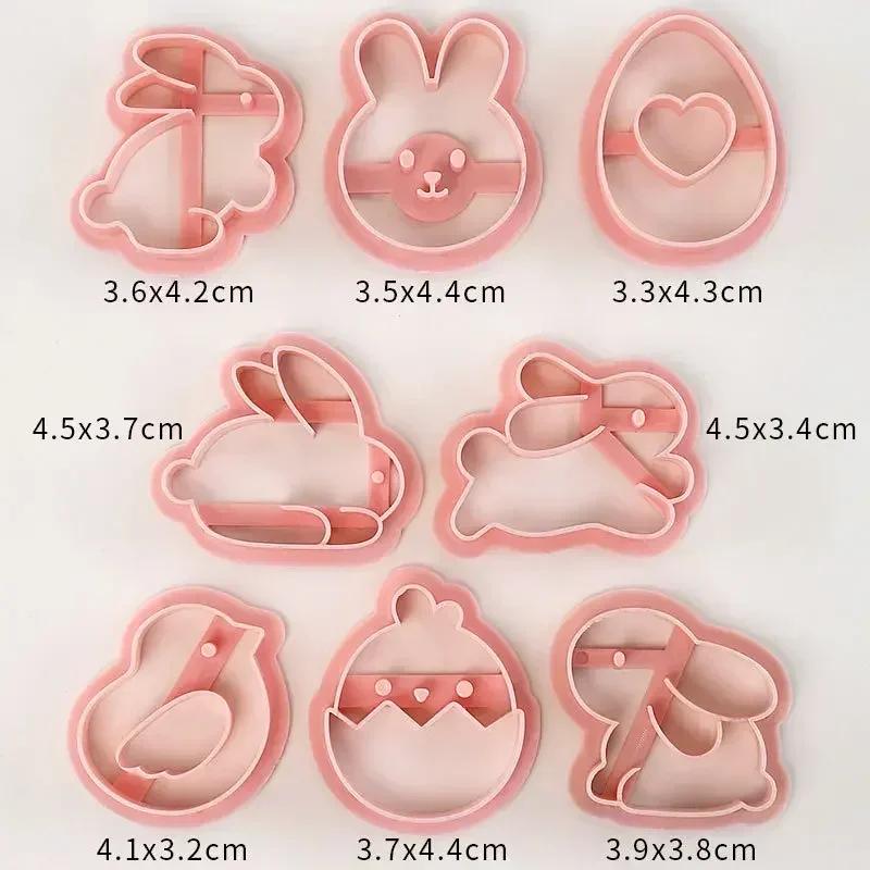 Easter Cookie Mold Cartoon Rabbit Chick Resurrected Egg DIY Cookie Press Baking Embossing Mold Flipping Sugar Baking Mold