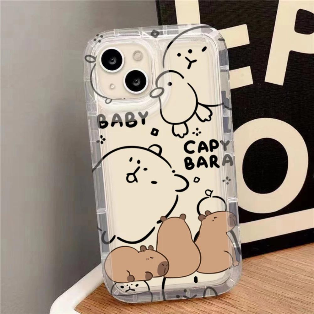 Cute Cartoon Capybara Phone Case for Samsung Galaxy A56 A36 A26 A55 A35 A05S A15 A54 A34 A24 A14 A05 A04 A73 4G 5G Back Cover