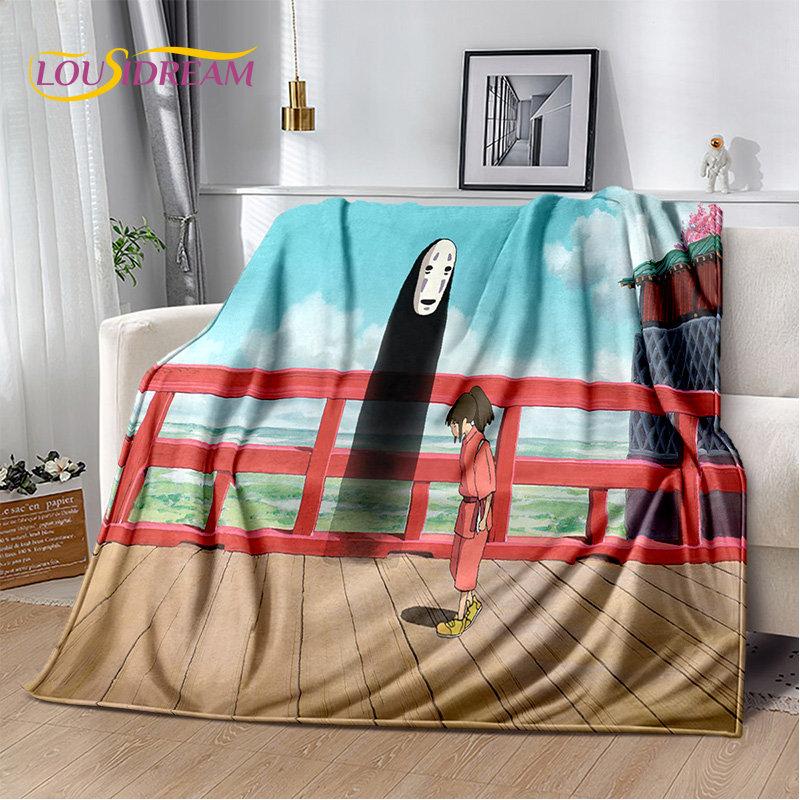 Spirited Away Cartoon Anime Soft Plush Blanket,Flannel Blanket Throw Blanket for Living Room Bedroom Bed Sofa Picnic Cover Kids