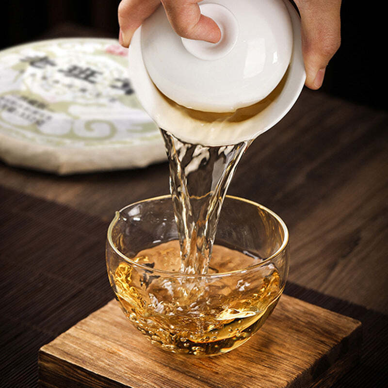 Torta di Tè Crudo Puerh Laobanzhang da 357g Pu-erh da Alberi Vecchi dello Yunnan Tè Pu-erh Cinese