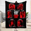 Women Horror Customize Your Name Blanket Multi-purpose Personalized Blanket Soft Warm Cozy Suitable for Sofa Picnics Bedding Office Chair