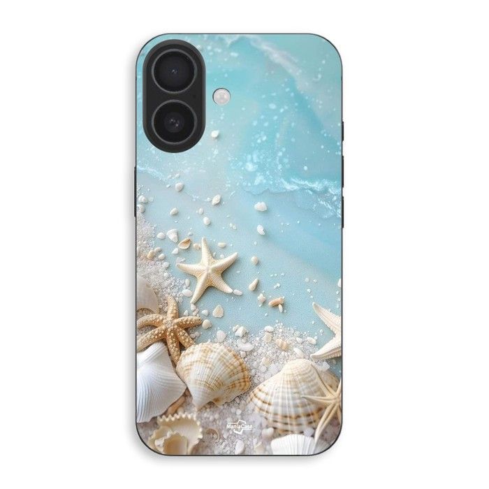 Coque de téléphone - MANIACASE - Iphone 16 Plus - Silicone - Souple - Coquillages mer