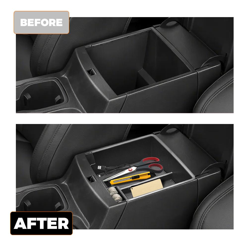 For Ford Ranger 2019 2020 2025-2025 Center Console Organizer Tray Armrest Storage Box Layered Storage Box Interior Accessories