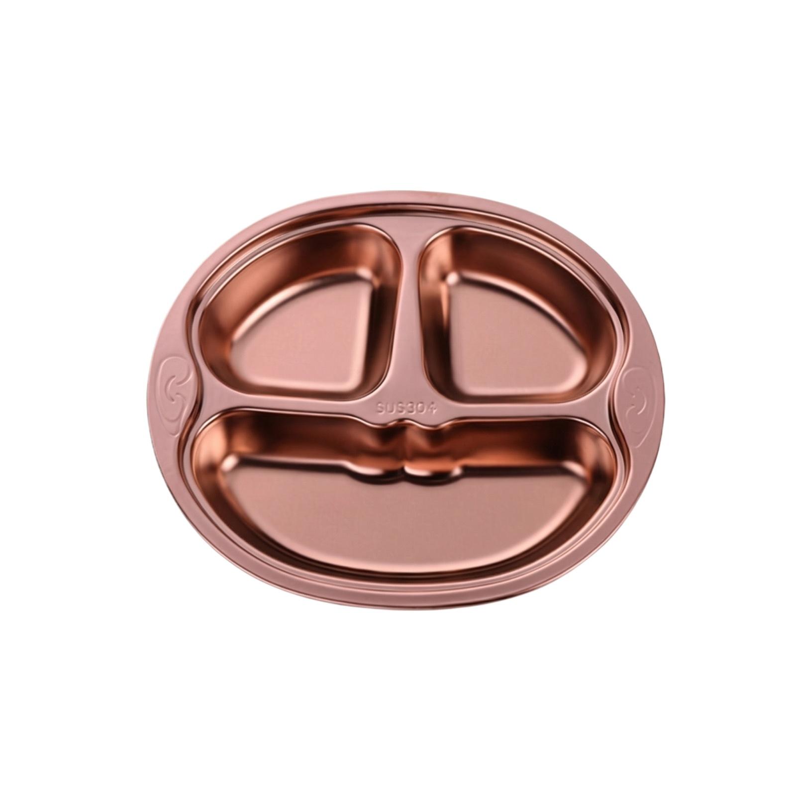

Stainless Steel Convenient Fast Food Plate with Lid one size
