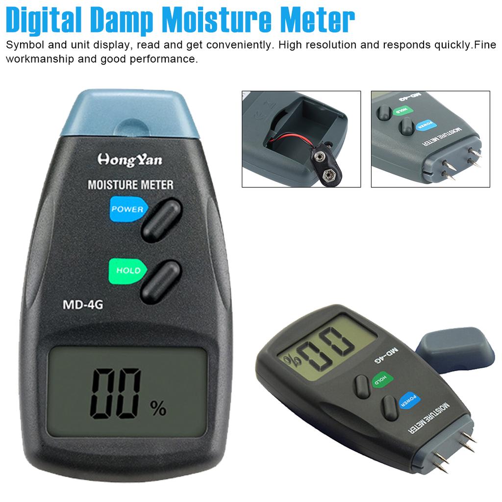 Damp Moisture Meter Detector Tester Wood Timber Plaster Sensor with LED Display Damp Moisture Meter Detector Tester Wood Timber Plaster Sensor with LED Display