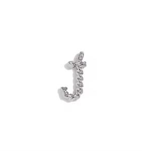 MamacitaSlay 316L Stainless Steel Mini Twisted 26 Initial Letters Charms DIY Necklace Bracelet Earrings Silver Color Accessories