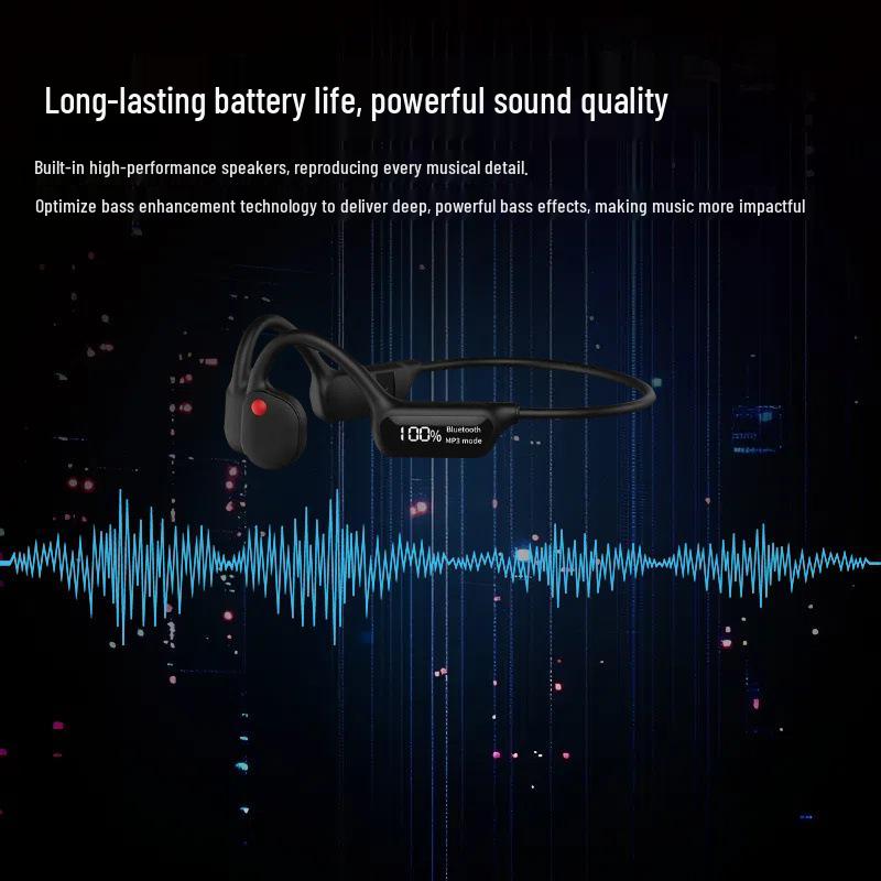 X10 Bone Conduction Bluetooth Over-Ear Headphones: Large Battery, Pro Sports & Swimming
