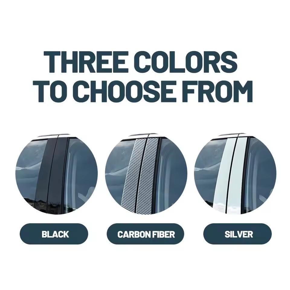 Per Chevrolet Cruze hatchback 2013-15 decorazione finestrino copertura montante porta adesivo montante centrale nero lucido