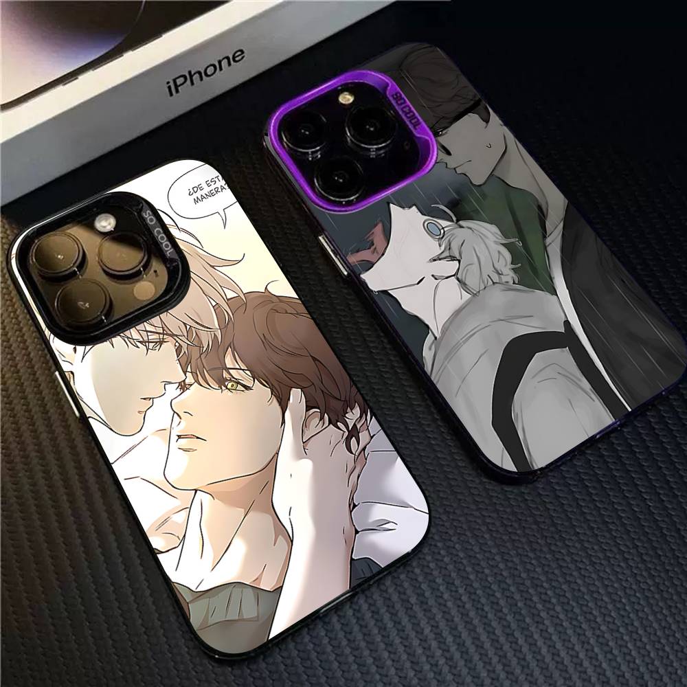 Nerd Project Bl Anime For IPhone 17 16 15 14 Plus 13 12 11 Pro Max Matte Colorful Silver Phone Cover