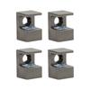 Set mit 4 verstellbaren Glasclips Zinklegierungsmaterialien Praktisch für 10 12mm Glaspaneele mit sicheren Feststellschrauben