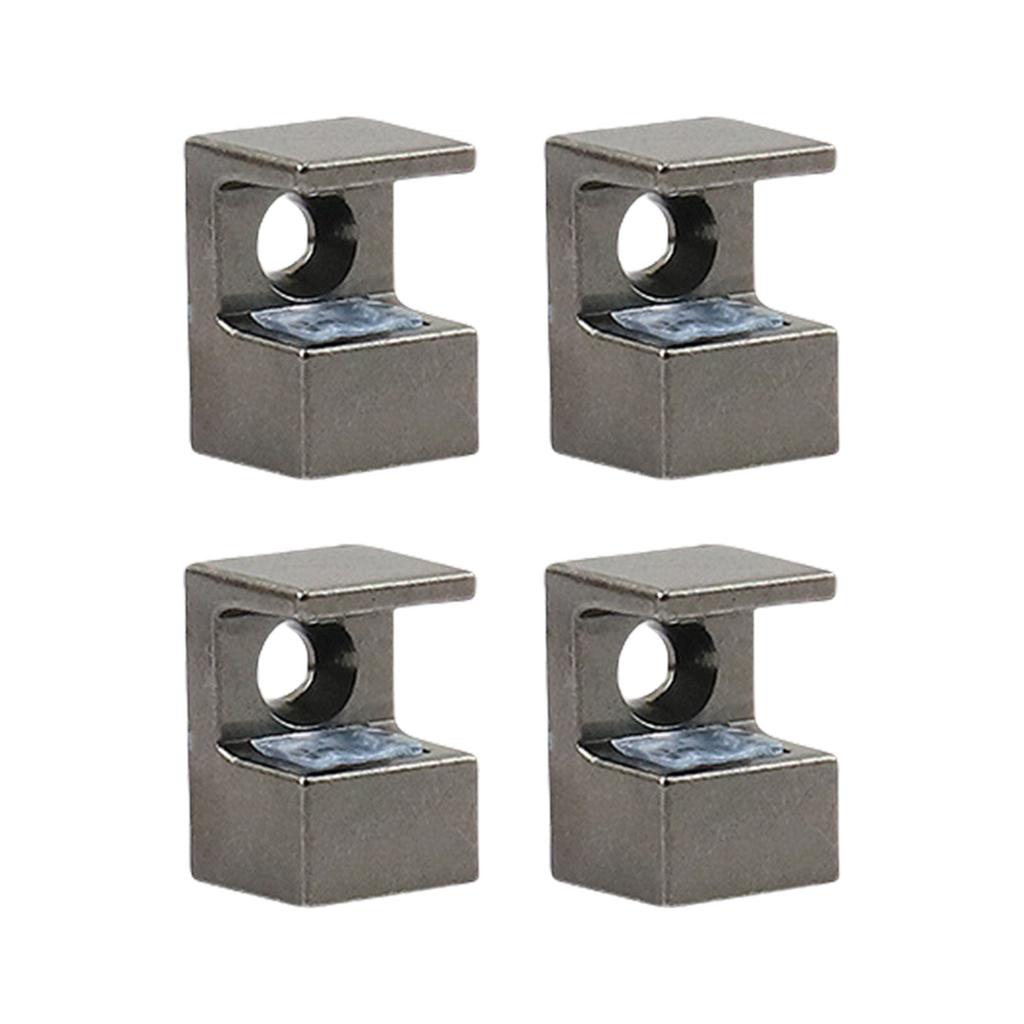 Set mit 4 verstellbaren Glasclips Zinklegierungsmaterialien Praktisch für 10 12mm Glaspaneele mit sicheren Feststellschrauben