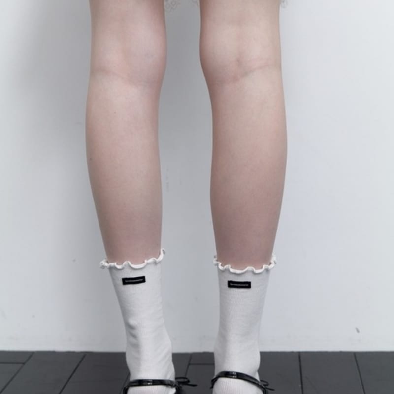 LOVE ME MONSTER Frill Top Middle Socks_2COL (L251MSC030)